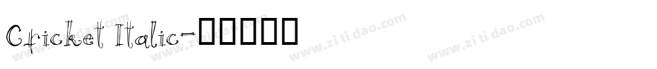 Cricket Italic字体转换
